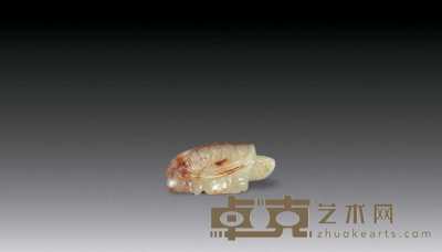 清中期 白玉洒金龟 长2.8cm